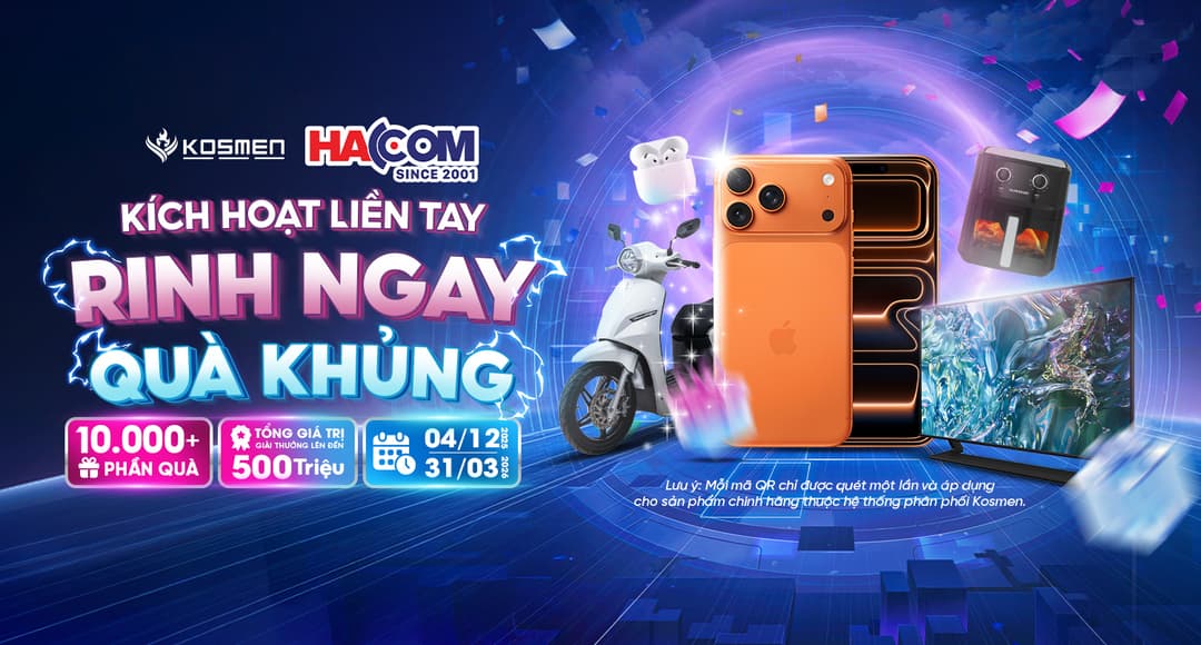 MUA MÁY HÚT ẨM KOSMEN CHÍNH HÃNG ĐỨC – TRÚNG QUÀ KHỦNG CÙNG HACOM