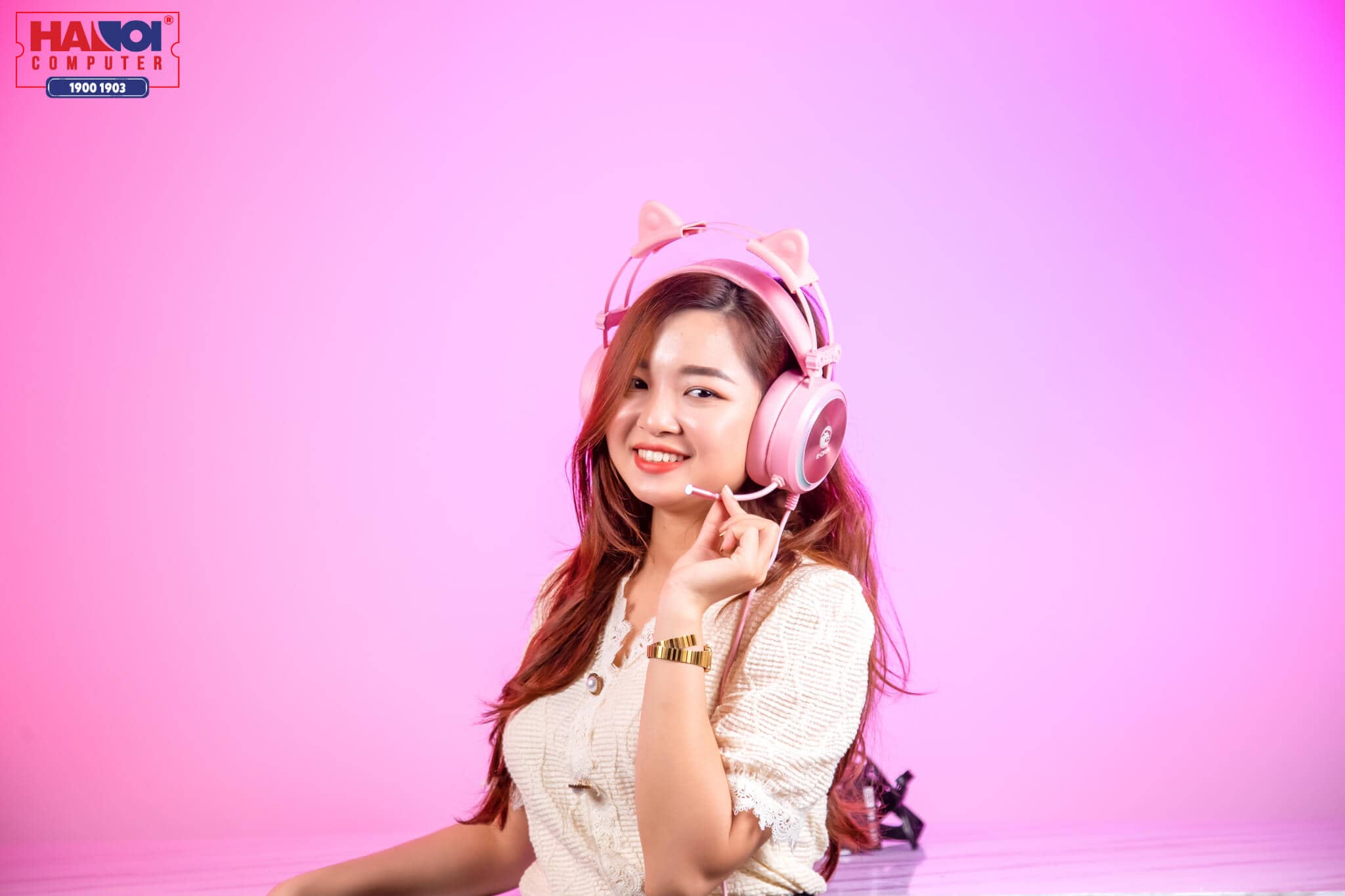 Tai nghe E-Dra EH412 Pro Led RGB, USB Màu Hồng 1