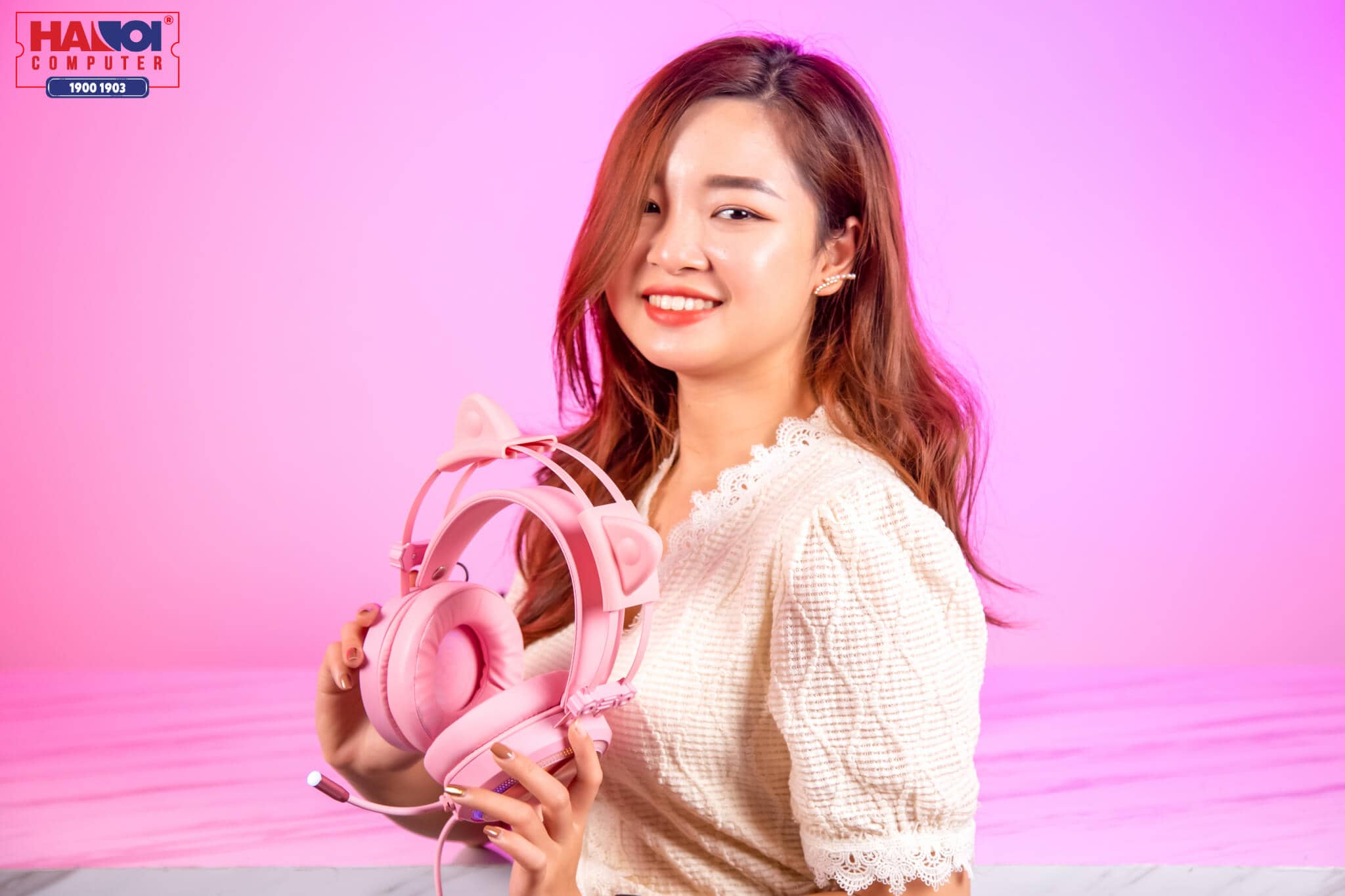 Tai nghe E-Dra EH412 Pro Led RGB, USB Màu Hồng 6