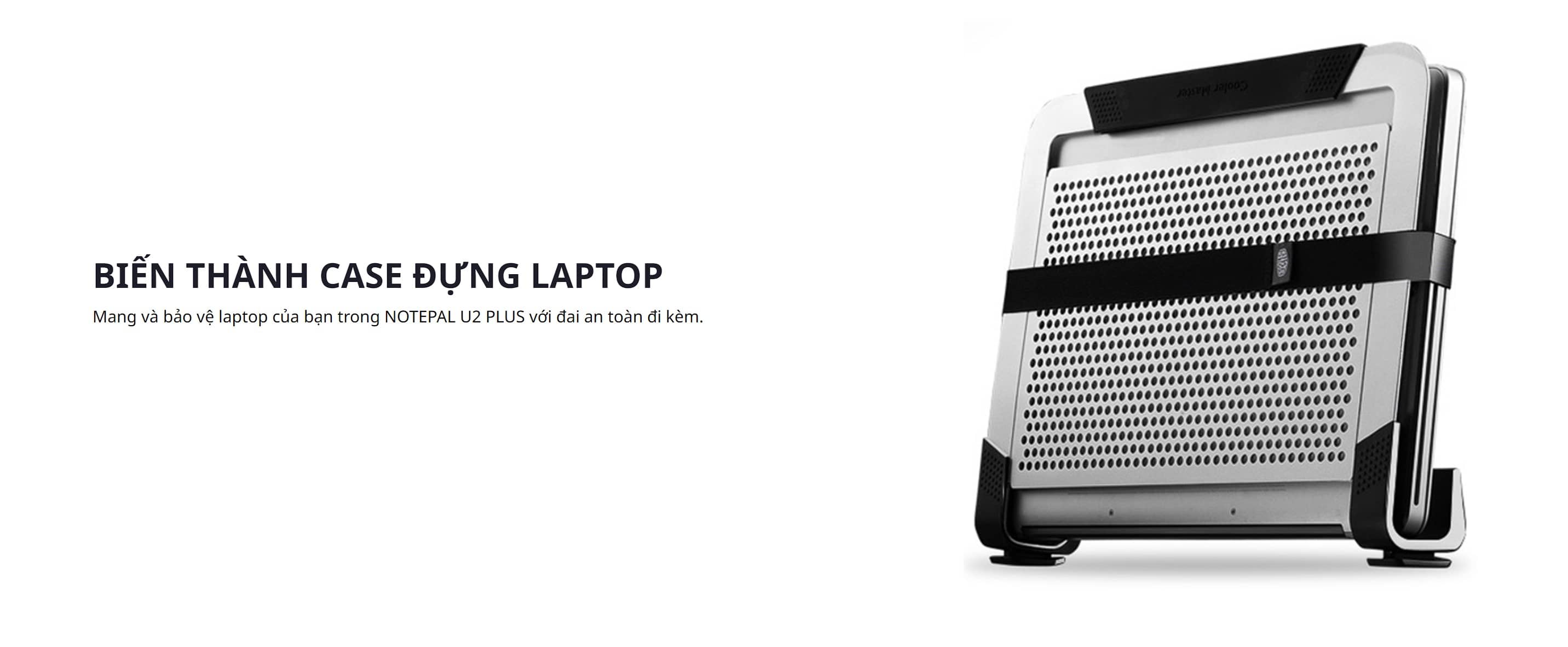Đế tản nhiệt Cooler Master U2 Plus cho Laptop 15 inch đến 17 inch