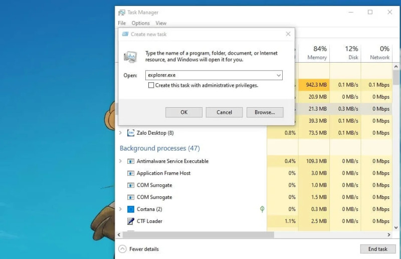 Khởi động lại Windows Explorer fix lỗi your windows license will expire soon 3