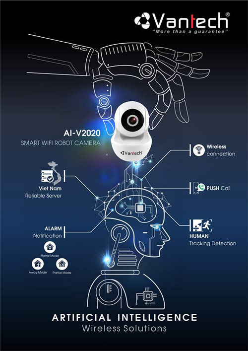 Camera IP AI Wifi 2MP Vantech AI-V2020