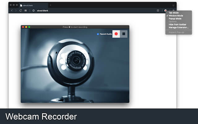 Ghi hình với Webcam Recorder